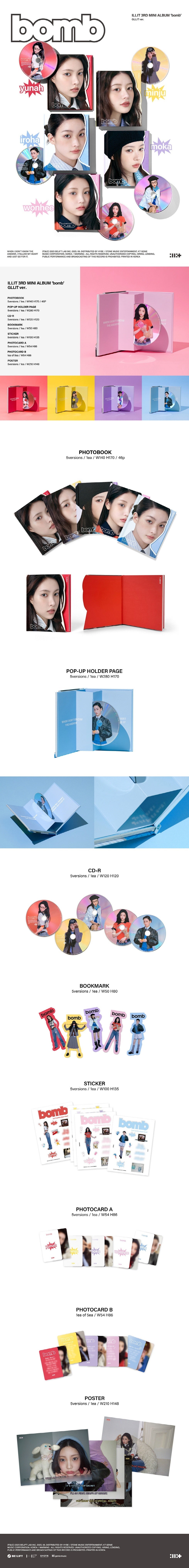 ILLIT - bomb [3rd Mini Album] (GLLIT Ver.) – Kpop Kraze